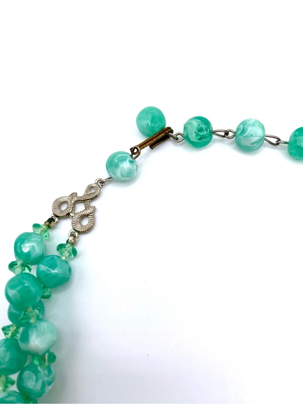 Vintage Turquoise Beaded Double-Strand Necklace
